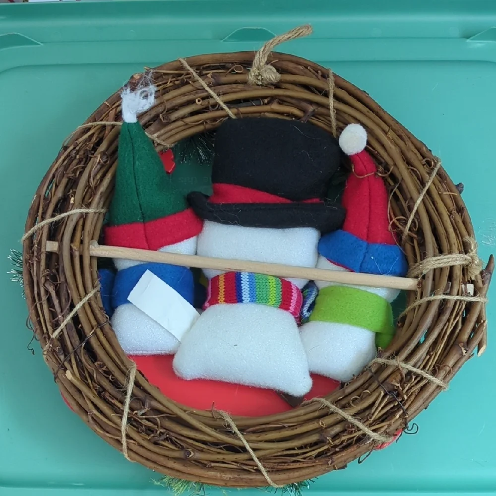 Festive Snowman Welcome Wreath